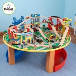 Set trenulete City Explorer KidKraft cu masuta de joaca din lemn Set trenulete City Explorer KidKraft cu masuta de joaca din lemn